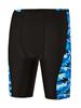 DEVOROPA Boys' Swim Jammers Youth Competitive Swim Team Suit Quick Dry Athletic Swimming Shorts UPF 50+ Black-Wave XS view 1