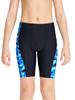 DEVOROPA Boys' Swim Jammers Youth Competitive Swim Team Suit Quick Dry Athletic Swimming Shorts UPF 50+ Black-Wave XS view 2