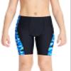 DEVOROPA Boys' Swim Jammers Youth Competitive Swim Team Suit Quick Dry Athletic Swimming Shorts UPF 50+ Black-Wave XL view 2