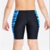DEVOROPA Boys' Swim Jammers Youth Competitive Swim Team Suit Quick Dry Athletic Swimming Shorts UPF 50+ Black-Wave XL view 3