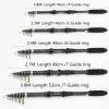 2021 New Compact Long-Range Bait Rod, Bait Weight 30-60g, 44cm Portable Telescopic Sea Rod, Trout Rod, Sea Bass Fishing Rod, Carp Fishing Rod, Travel Fishing Tackle ZYHYD (Size : 1.8m) view 2