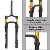 Jejy Snow Beach XC Mountain Bike Front Fork 26, Aluminum Alloy Spacing Hub 135mm Travel Inner Diameter :34mm MTB Air Forks view 4