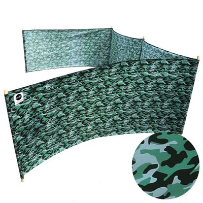 Forest Camo Pro Beach Recycled Polyester Rip-Stop 20 ft Lightweight Windscreen, Privacy Screen, Wind Blocker, Free Matching Shoulder Bag