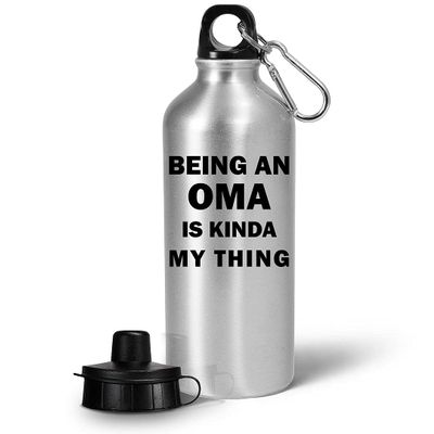 Art by Chelsydale Gifts for Being an Oma Water Bottle Tumbler - 20oz Reusable Drinkware - Kinda My Thing - Oh-ma Funny Cute Gag Idea To My Grandparents Day Appreciation Family Reunion Birthday
