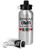 Art by Chelsydale Appreciation Gifts for Being an Oma Water Bottle Tumbler - 20oz Reusable Drinkware - Work of Heart - Oh-ma Funny Cute Thank You Idea To My Grandparents Day Family Reunion Birthday view 2