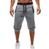 SOUGAO Men's Jogging Shorts Comfortable 3/4 Length Shorts Sports Joggers Shorts Elastic Waist Capri Running Trainning Short Sweatpants Grey L view 1