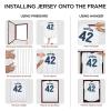 COOBL Jersey Display Frame Case,Jersey Shadow Box with UV Protection Acrylic and Hanger for Baseball Basketball Football Soccer Hockey Shirt,Uniform, Graduates,Brown view 2