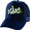 ALLNTRENDS Adjustable Trucker Hat King Embroidered Mesh Baseball Cap Cool Men's Graphic Hats (Navy Blue) view 1