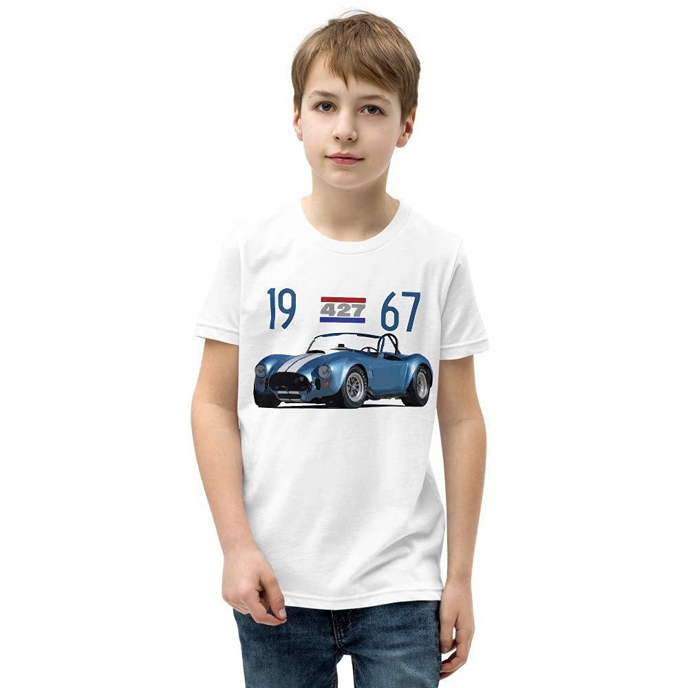 1967 high-Performance Pony car 427 SC Cobra Roadster Muscle Car Youth Short Sleeve T-Shirt White