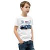 1967 high-Performance Pony car 427 SC Cobra Roadster Muscle Car Youth Short Sleeve T-Shirt White view 2