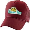 ALLNTRENDS Adult Trucker Hat Summer Vibes Embroidered Baseball Cap Cool Vacation Beach Hats Adjustable (Maroon) view 1