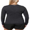 HANG TEN Womens Long Sleeve Rashguard Sun Shirt (US, Alpha, X-Small, Regular, Regular, Stretch Limo) view 2