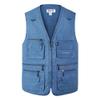 XINDSJDS Classic Multi Pocket Vest for Men Spring Autumn Male Casual Sleeveless Photographer Jacket Light Gray Vest 4XL view 2