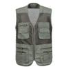XINDSJDS Mesh Quick-Drying Vests Male with Many Pockets Mens Breathable Multi-Pocket Fishing 05 Deep Army Green XL view 2