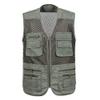 XINDSJDS Mesh Quick-Drying Vests Male with Many Pockets Mens Breathable Multi-Pocket Fishing Army Green Vest 4XL view 1
