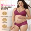 Intimate Portal Maternity Underwear Cotton Pregnancy Postpartum Panties Foldable Under the Bump Briefs 6 Pack Black L view 2