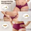 Intimate Portal Maternity Underwear Cotton Pregnancy Postpartum Panties Foldable Under the Bump Briefs 6 Pack Black L view 3