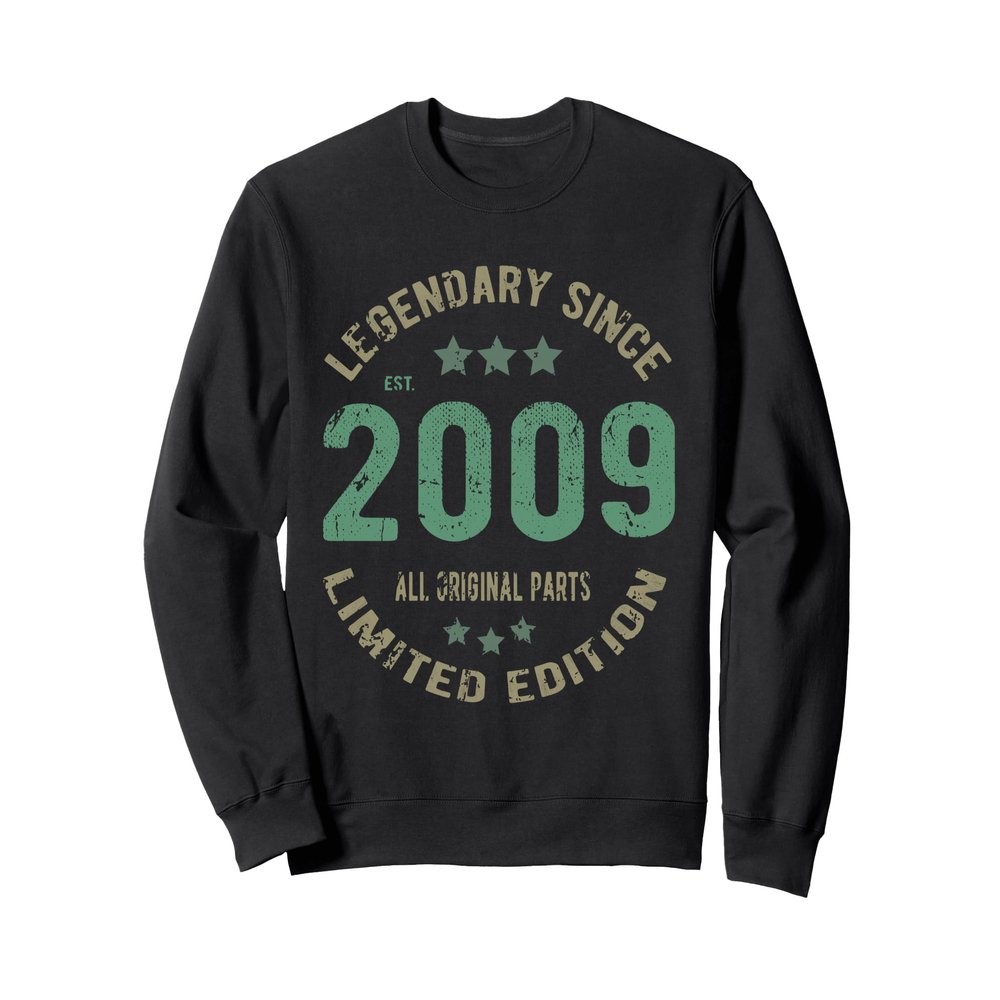 16 Year Old Bday Legend Since 2009 - Vintage 16th Birthday Sweatshirt