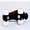 Canvas Roller Skates, 4 Wheels Shiny Skating Shoes for Girls, Boys,Adults,Kids and Beginners Birthday Gift,4/35 Black view 3