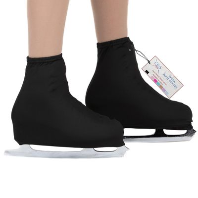 CRS Cross Skating Boot Covers Lycra Ice Skate Covers. Performance Ready Protection for Figure Skates, Ice Skating, Roller Skates. (Black, Youth)
