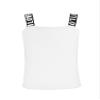 Hansber Kids Girls Summer Crop Top Ribbed Sleeveless Tees Shirts Ballet Yoga Sport Bras Tops Undershirts Activewear White 2-3 Years view 1