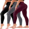 Hmuuo 3 Pack Leggings for Women High Waisted Tummy Control No See-Through Yoga Pants Workout Running Leggings view 1