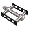 MKS Sylvan Gordito Platform Pedals 9/16" Grippy Cage Grip Alloy Body Silver/Blk view 3