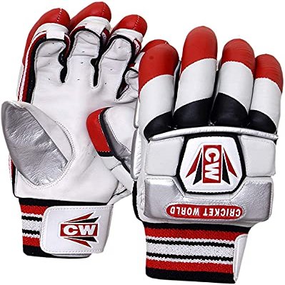 CW Skipper Cricket Batting Gloves for Men Right Hand Genuine Leather Gloves Youth Batting Glove Batting Gloves (Left Hand -Right Hand) (Left)