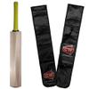CW Plain Kashmir Willow BAT for Leather Ball Custom Made Thick Edges Junior Kashmir Willow Cricket BAT Youth Boys Men Adult Full Size BAT for Men (4 for 8-9 YRS)