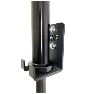 HIFLAME Single Olympic Barbell Hanger,Garage Gym Bar Wall Rack,Vertical Barbell Mount Rack,Space Saving Commercial or Home Gym Accessory,Holds Under 33mm Bar Size.Black