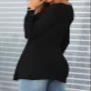 Tankaneo Womens V-Neck Front Knotted Blouse Shirt Long Sleeve Elegant Casual T-Shirt Solid Color Pullover Tops view 3