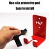 HIFLAME Single Olympic Barbell Hanger,Garage Gym Bar Wall Rack,Vertical Barbell Mount Rack,Space Saving Commercial or Home Gym Accessory,Holds Under 33mm Bar Size.(red) view 2