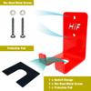 HIFLAME Single Olympic Barbell Hanger,Garage Gym Bar Wall Rack,Vertical Barbell Mount Rack,Space Saving Commercial or Home Gym Accessory,Holds Under 33mm Bar Size.(red) view 3