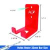 HIFLAME Single Olympic Barbell Hanger,Garage Gym Bar Wall Rack,Vertical Barbell Mount Rack,Space Saving Commercial or Home Gym Accessory,Holds Under 33mm Bar Size.(red) view 4