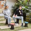 Esup 2 Pack Folding Camping Stool, Collapsible Stool Portable Lightweight Retractable Folding Stools Seat Fishing Outdoors Indoors Kitchen Max Load 400lbs view 2