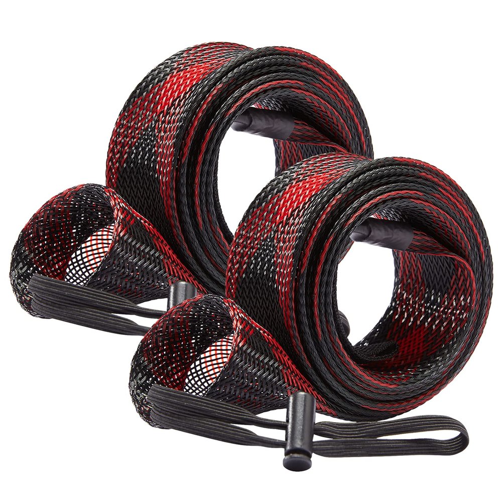 BASSDASH Casting Spinning Fishing Rod Sleeves Protective Rod Socks for Fishing Poles Up to 7-1/2ft