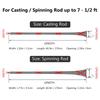 BASSDASH Casting Spinning Fishing Rod Sleeves Protective Rod Socks for Fishing Poles Up to 7-1/2ft view 2
