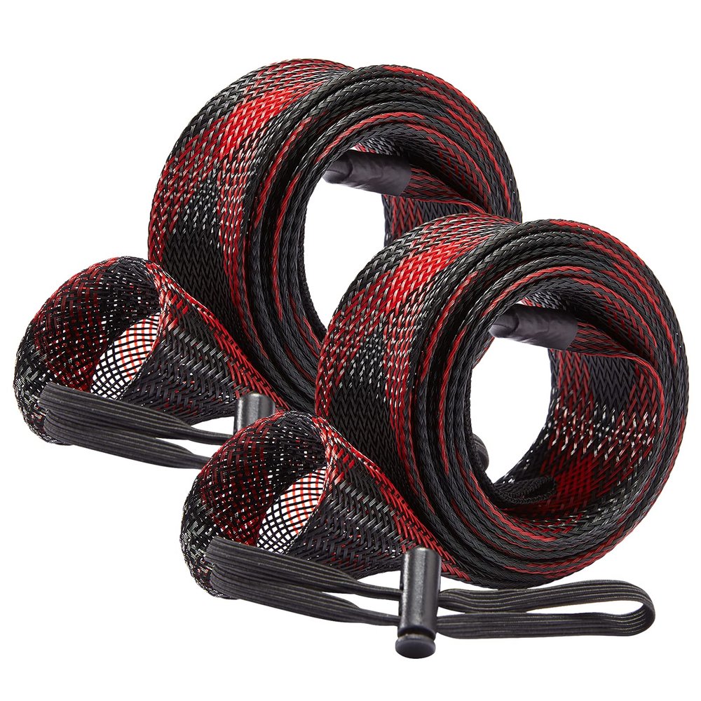 BASSDASH Casting Spinning Fishing Rod Sleeves Protective Rod Socks for Fishing Poles Up to 7-1/2ft