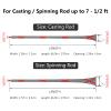BASSDASH Casting Spinning Fishing Rod Sleeves Protective Rod Socks for Fishing Poles Up to 7-1/2ft view 2
