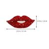 Holibanna 2pcs Rhinestone Red Lips Brooch Crystal Corsage Bling Clothing Accessory Wedding Brooch Pin for Bag Scarf Pants Cloth view 2