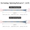 BASSDASH Casting Spinning Fishing Rod Sleeves Protective Rod Socks for Fishing Poles Up to 7-1/2ft view 2