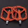 ROCKBROS Mountain Bike Pedals Flat MTB Pedals Nylon Fiber Bicycle Platform Pedals for Road Mountain BMX MTB Bikes Orange view 2