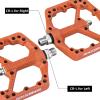 ROCKBROS Mountain Bike Pedals Flat MTB Pedals Nylon Fiber Bicycle Platform Pedals for Road Mountain BMX MTB Bikes Orange view 4