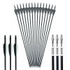 RUOERSI 32" Archery Carbon Arrows 550 Spine Hunting Arrows with Vanes Replaceable Tips Targeting Practice Arrows for Compound Bow Recurve Bow Long Bow (40 Pack) view 2