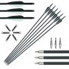 RUOERSI 32" Archery Carbon Arrows 550 Spine Hunting Arrows with Vanes Replaceable Tips Targeting Practice Arrows for Compound Bow Recurve Bow Long Bow (40 Pack) view 3