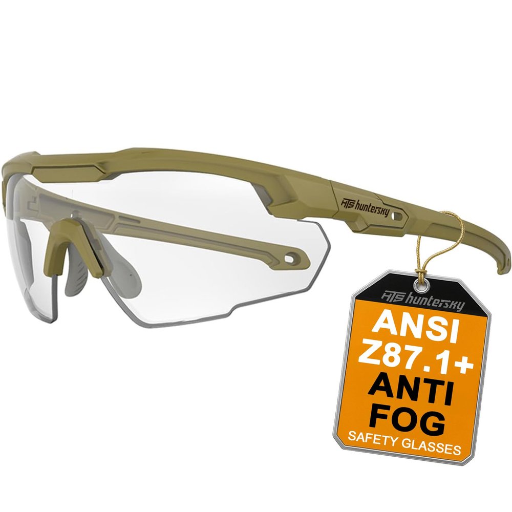 HTS HUNTERSKY HTS ballistic Glasses men S57 safety glasses tactical glasses, eye protection for shooting range OSHA Medical Dental