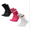 DANISH ENDURANCE Cycling Socks, Crew Length, Breathable, Cushioned, Biking Socks for Men & Women, 3 & 5-Pack, Multicolor (1x Black, 1x Pink, 1x White), Small view 1