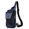 Sling Bag Crossbody Backpack for Men Women Outdoor Travel Tactical Fishing Hunting Hiking Handbag Shoulder Chest Pack Camping Casual Daypack Black Navy view 1