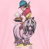 Spreadshirt Thelwell Equestrian Horse Cleaning Licensed Kid's T-Shirt, XL, Pink view 2