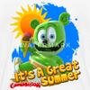 Spreadshirt Gummibr It's A Great Summer Gummy Bear Vacation Kid's T-Shirt, L, White view 2
